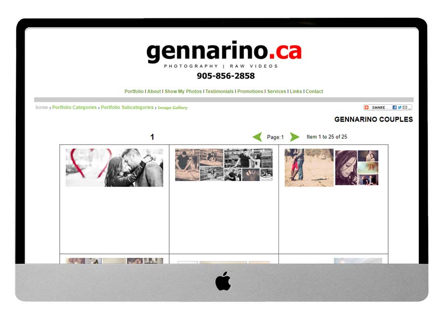 Gennarino BEFORE Website Makeover